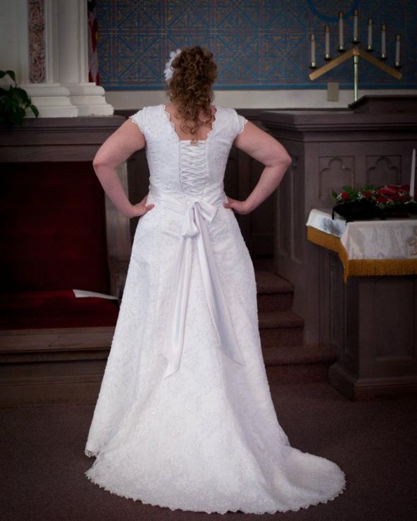 Lace dress on full figures :  wedding lace size 16 full figure plus size 1 davids bridal 1 383861 2706683980697 1064715159 2937719 735612144 N
