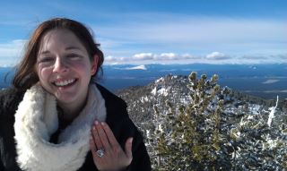 He proposed on top of a mountain! :  wedding Photo 1