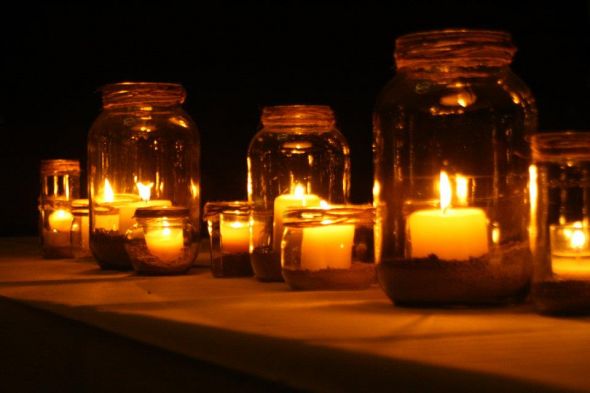 Jars for holding Candles & Centerpieces:  Rustic/Vintage/Romantic/Outdoor :  wedding rustic vintage outdoor jars candle holder glass barn centerpieces flowers green brown romance 400082 3227634650174 1245782692 3500835 1254946294 N