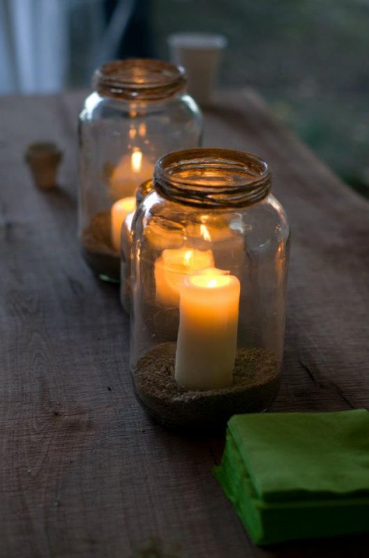 Jars for holding Candles & Centerpieces:  Rustic/Vintage/Romantic/Outdoor :  wedding rustic vintage outdoor jars candle holder glass barn centerpieces flowers green brown romance 403256 3227617649749 1245782692 3500802 1620041828 N