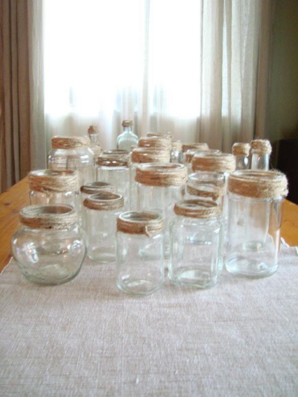 Jars for holding Candles & Centerpieces:  Rustic/Vintage/Romantic/Outdoor :  wedding rustic vintage outdoor jars candle holder glass barn centerpieces flowers green brown romance 404805 3227701331841 1245782692 3500959 296039131 N