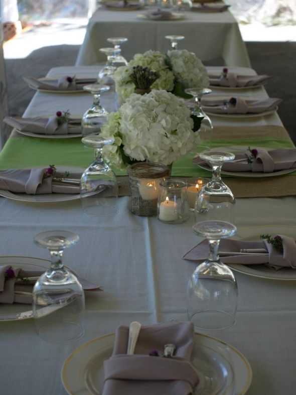 Burlap Lime Green Table Runners wedding rustic vintage table decor table