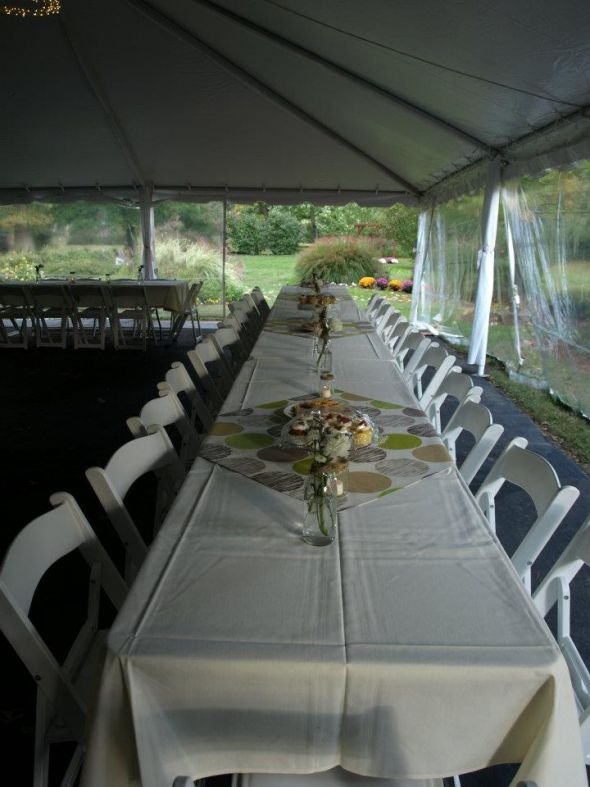 Outdoor Wedding Cover those ugly tent frame Poles Tulle for sale
