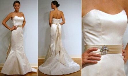 Prices of Amsale (Kendall) and Alvina Valenta gowns (9809) :  wedding simple strapless 9809 X1