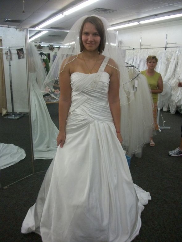 Anyone else pick a wedding dress similar to your prom dress? Post pics! : wedding prom dress wedding pics 100 4493