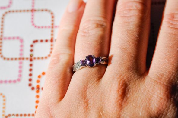 Show me your non-diamond engagement rings!! : wedding unique engagement ring non diamond Engagement Ring Finger