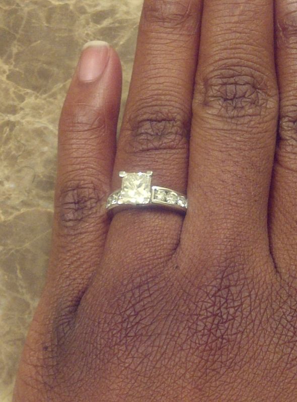 Princess cut with round cut diamond band? :  wedding Radiant1