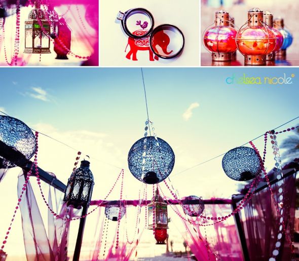 HELP part 1!!! : wedding pink and orange help decor reception tables Moroccan Style Wedding Details And Lanterns