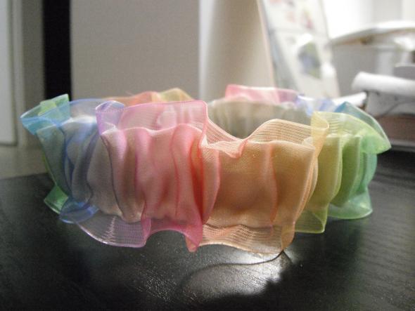 Rainbow Garter - I made it myself!! :  wedding DSCF1293