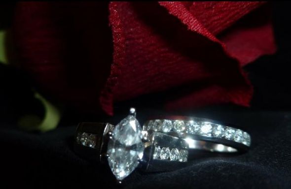 !!Marquise Amor!! :  wedding marquise cathedral anniversary white gold engagement wedding Ring1