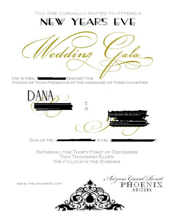 New Year's Eve Brides??? :  wedding Invitation   Edited