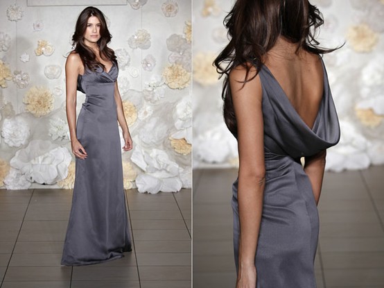 Should my bridesmaids wear their hair up or down with this dress?? :  wedding Bridesmaid Dress1