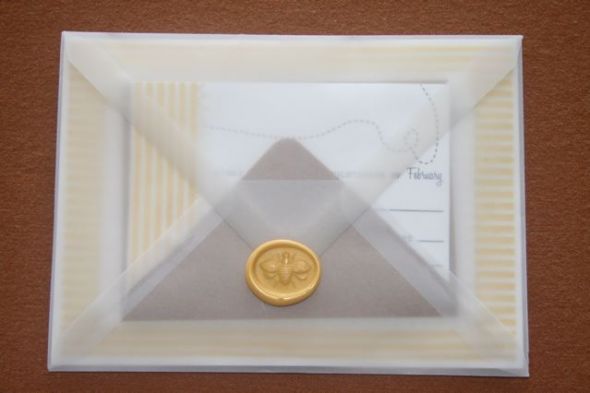 My Custom Made Seersucker Invitation How To : wedding Sealed Invite