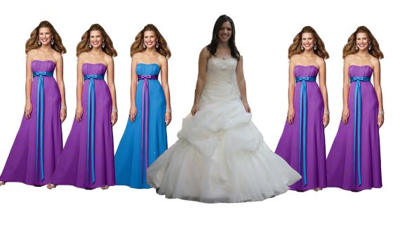 Which set of BM dresses look best with my dress? Pic heavy : wedding bridesmaids mori lee 2909 aa All4