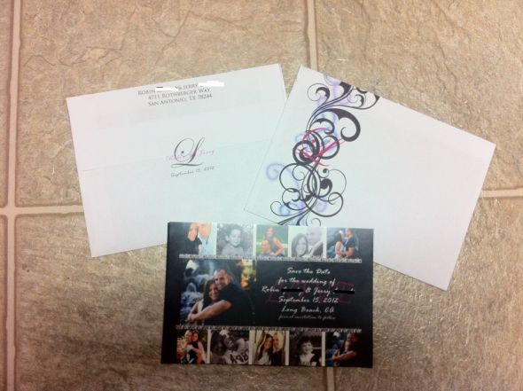 Our DIY Save the Dates...Envelopes and all.