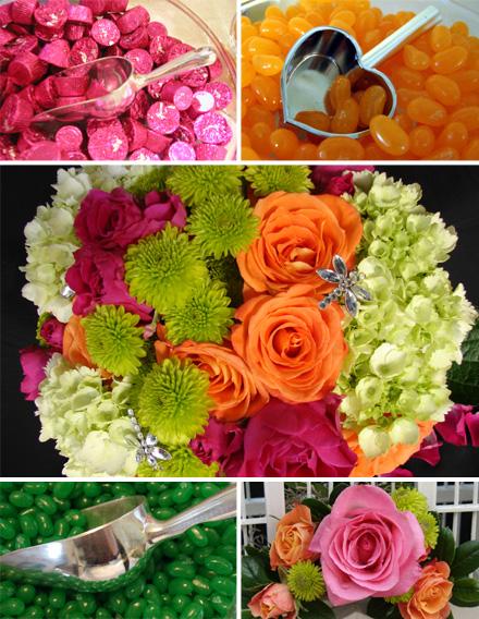 Orange Tangerine and Fuschia Wedding Ideas wedding Pink Orange Green 