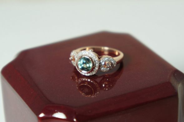 Can I see your nondiamond engagement ring and any sapphire ring advice welcomed! : wedding sapphire ering blue diamond Ringpic2