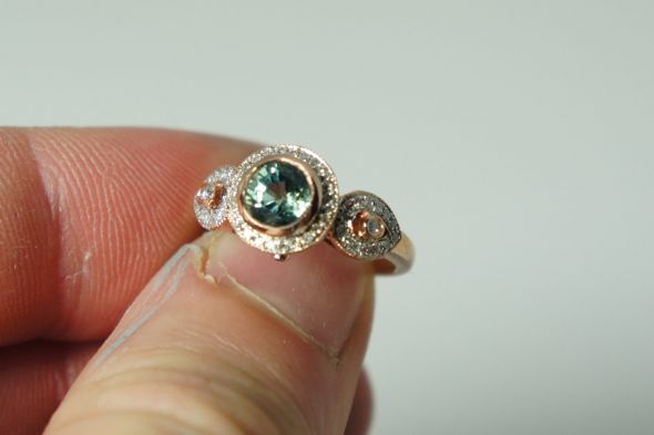 Photos of my upgraded ring! Rose gold and Sapphire! :  wedding Image