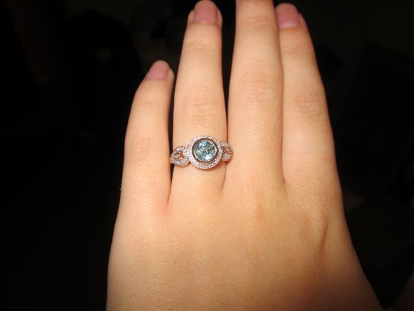 Can I see your nondiamond engagement ring and any sapphire ring advice welcomed! :  wedding sapphire ering blue diamond Ringpic