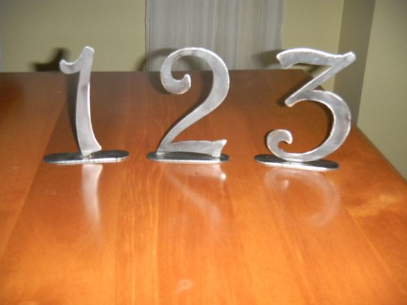  Metal Table Numbers wedding table numbers reception table silver Table 