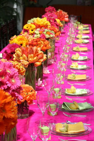 Need suggestions for wedding colors!!! : wedding color pinkgrey orange Reception Flowers 417 13 M