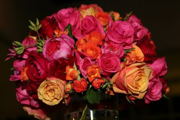 Need suggestions for wedding colors!!! : wedding color pinkgrey orange Reception Flowers 599 12 M