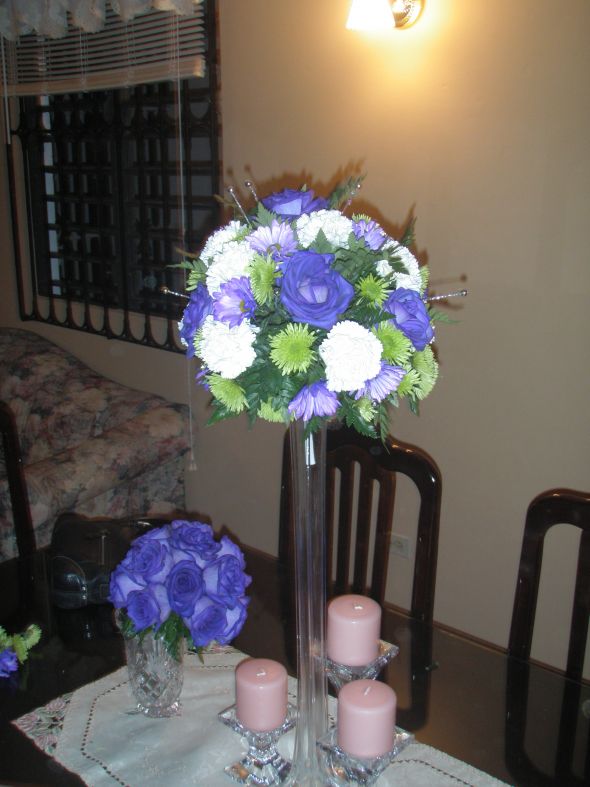 Trial one for my centerpiece opinions s Tall centerpiece wedding floral 