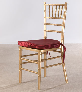 Chiavari Chair Color and linen HELP!!!! (pic heavy sorry!) :  wedding chiavari chair red rose champagne gold ivory latte cushion Pad Satin Burgundy