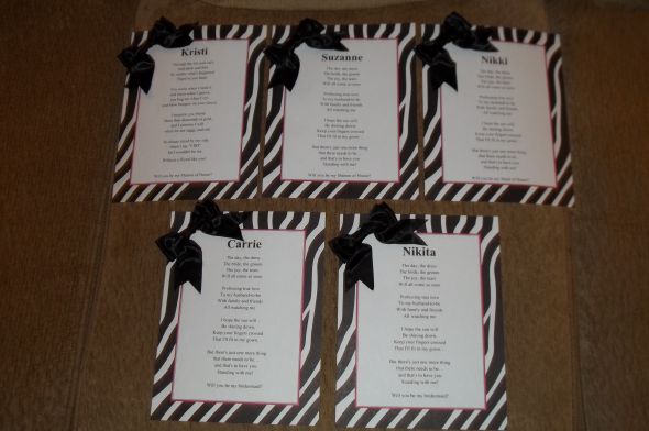 How I asked my Bridesmaids! :-) :  wedding bridesmaids asking bridesmaids bridal party will you be my bridesmaid 1 asking the bridal party matron of honor maid of honor how to ask your bridal party 1 100 1769