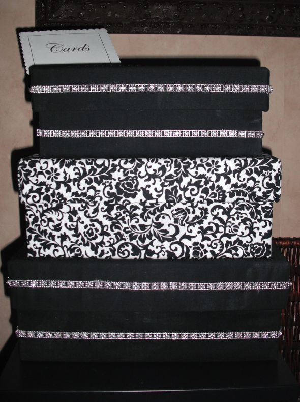 I have a black and white damask card box for sale June 2012 Black and white 