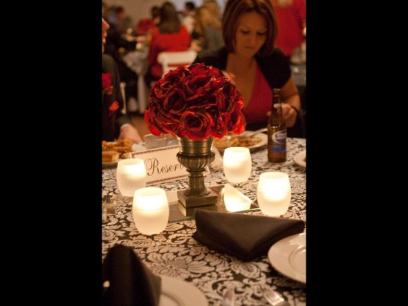 Red Rose Black Feather Decor wedding damask feathers roses black red