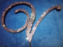 *** Bling Toppers. Single and 3N1 Toppers*** :  wedding bling topper Black V4