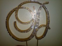 *** Bling Toppers. Single and 3N1 Toppers*** :  wedding bling topper Gold D