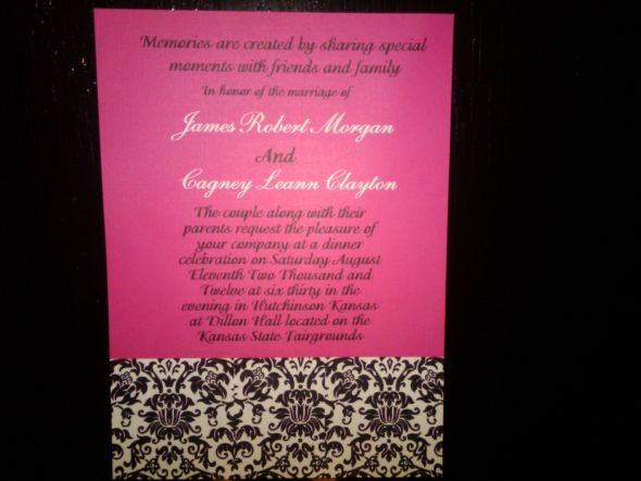 Damask Invite Help! :  wedding damask invite invitation template black and white Invite20