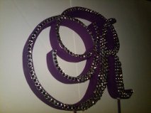 *** Bling Toppers. Single and 3N1 Toppers*** :  wedding bling topper Purple R