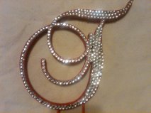 *** Bling Toppers. Single and 3N1 Toppers*** :  wedding bling topper Red T