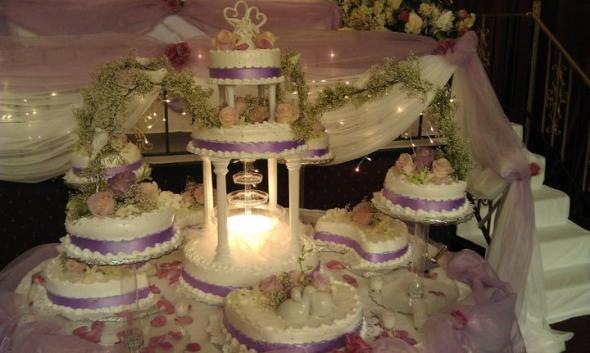 Our Wedding Cake wedding purple silver Cake 