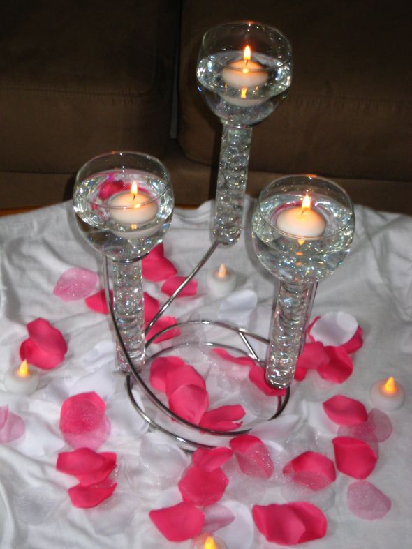 I also have the floating candles which have only burned for the reception 
