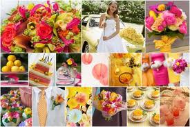 What color pallette goes best with fuschia? : wedding colors spring wedding Images2