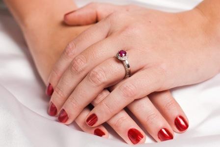 Post your Wedding Bands! :  wedding wedding band band ring engagement ring gemstone colored stone diamonds diamond alternatives 20111228200434 IMG 0066 Yorke