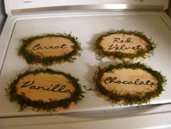 My Evening Project: Rustic Cupcake Flavor Plaques! :  wedding CupcakeFLavors