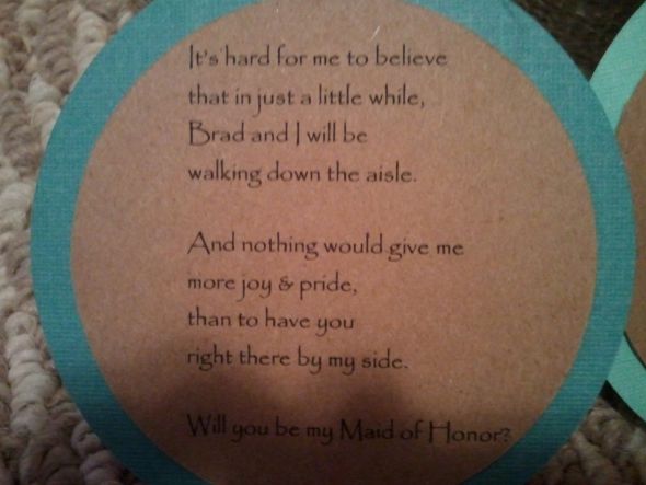 Proposal to my bridesmaids! :  wedding 2011 10 18 17.33.58