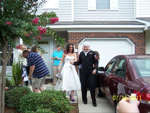 Some Famiy Pics from our Wedding (that was planned in 72 hours) : wedding recap quick wedding navy wedding 16 Leaving