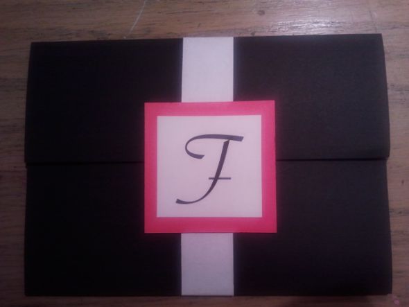 DIY black and pink invitations! What do you think?