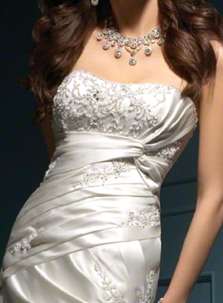 Swarovski Beading Strapless Corset Wedding Dress wedding diamonds 