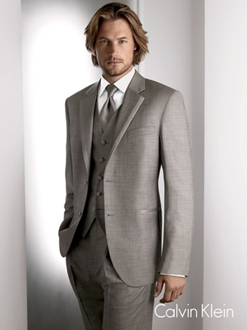 grey groomsmen attire