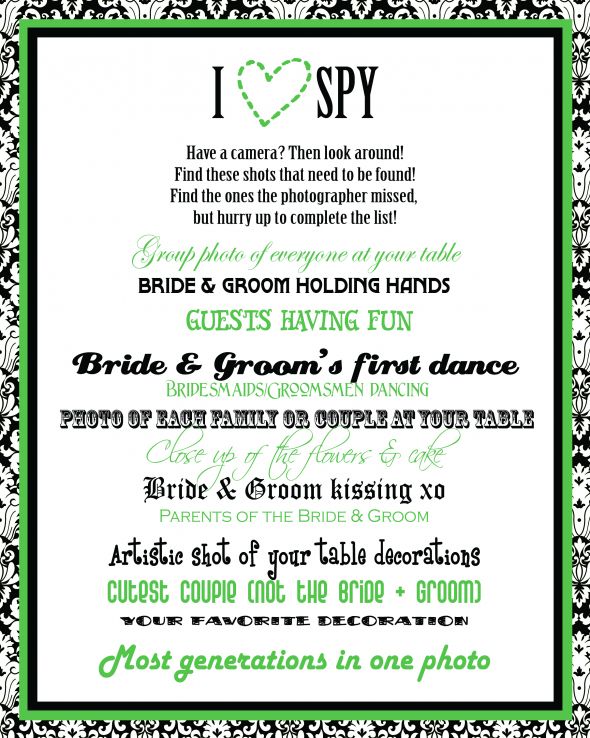 ISpy Damask & Green Game