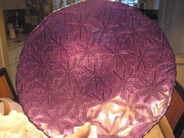 Decorative Sparkly Glass Plates in Purple wedding purple sparkle bowl 