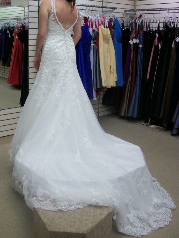 Anyone try on or wearing Maggie Sottero Ella/Ella Marie :  wedding maggie sottero ella marie Maggie Sottero Ella Back