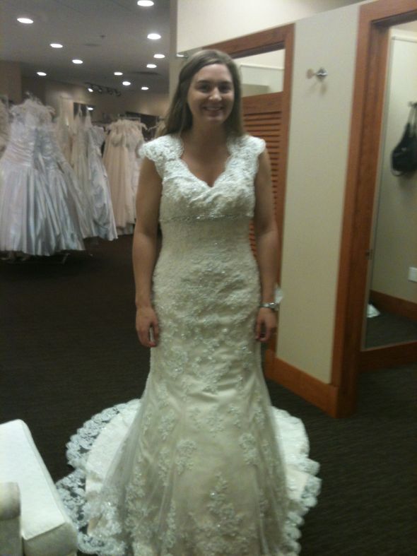 My Dress :  wedding dress maggie bernadette Gold Dress Front